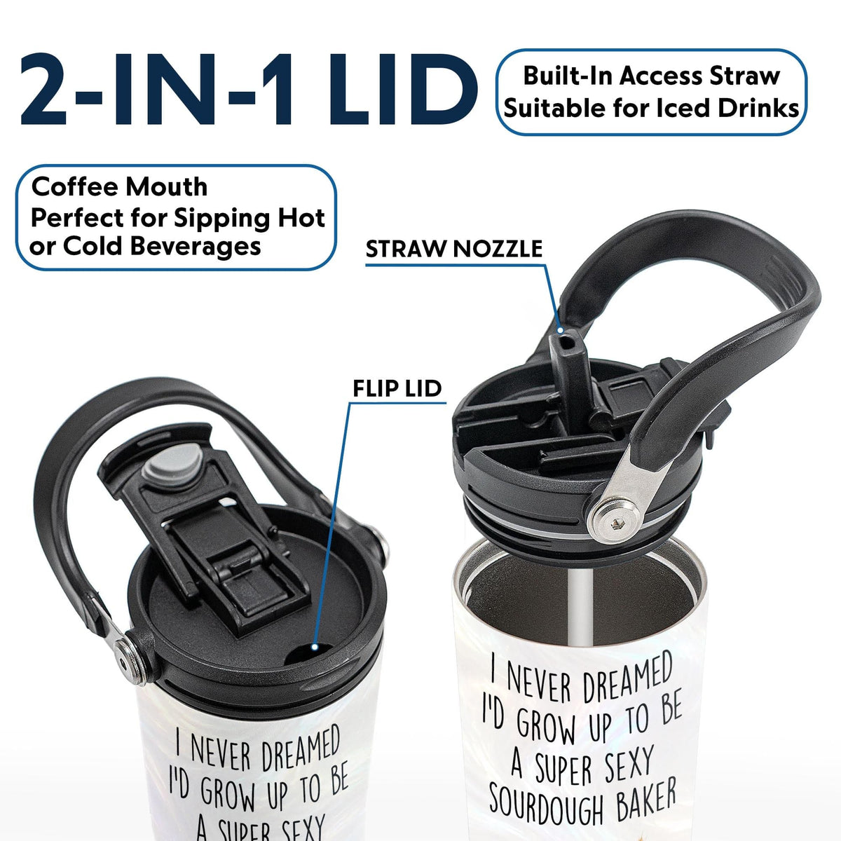 Super Sexy Sourdough Baker, Personalized 30oz Tumbler, Gift For Bakers - 6
