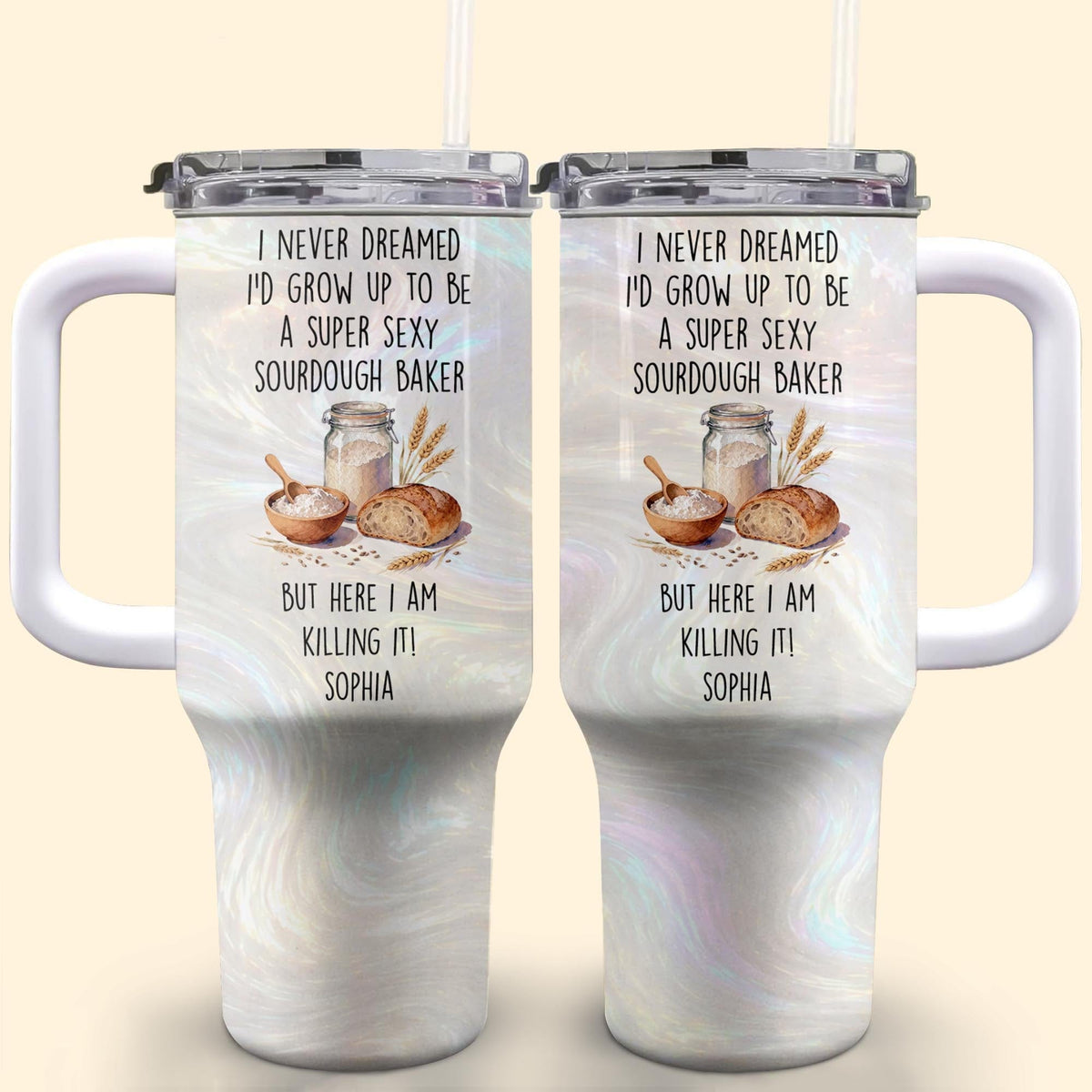 Super Sexy Sourdough Baker, 40oz Tumbler With Straw, Gift For Bakers - 6
