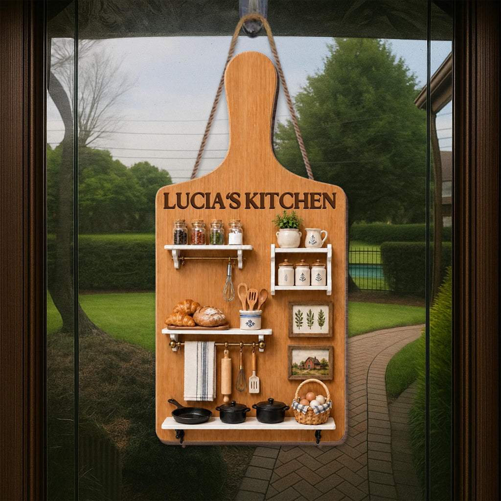 My Kitchen, Personalized Custom Shaped Wood Sign, Gift For Mom - 5