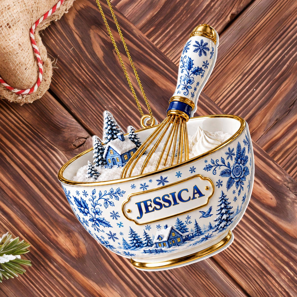 Baking Through The Snow, Acrylic Ornament, Gift For Bakers and Moms - 1
