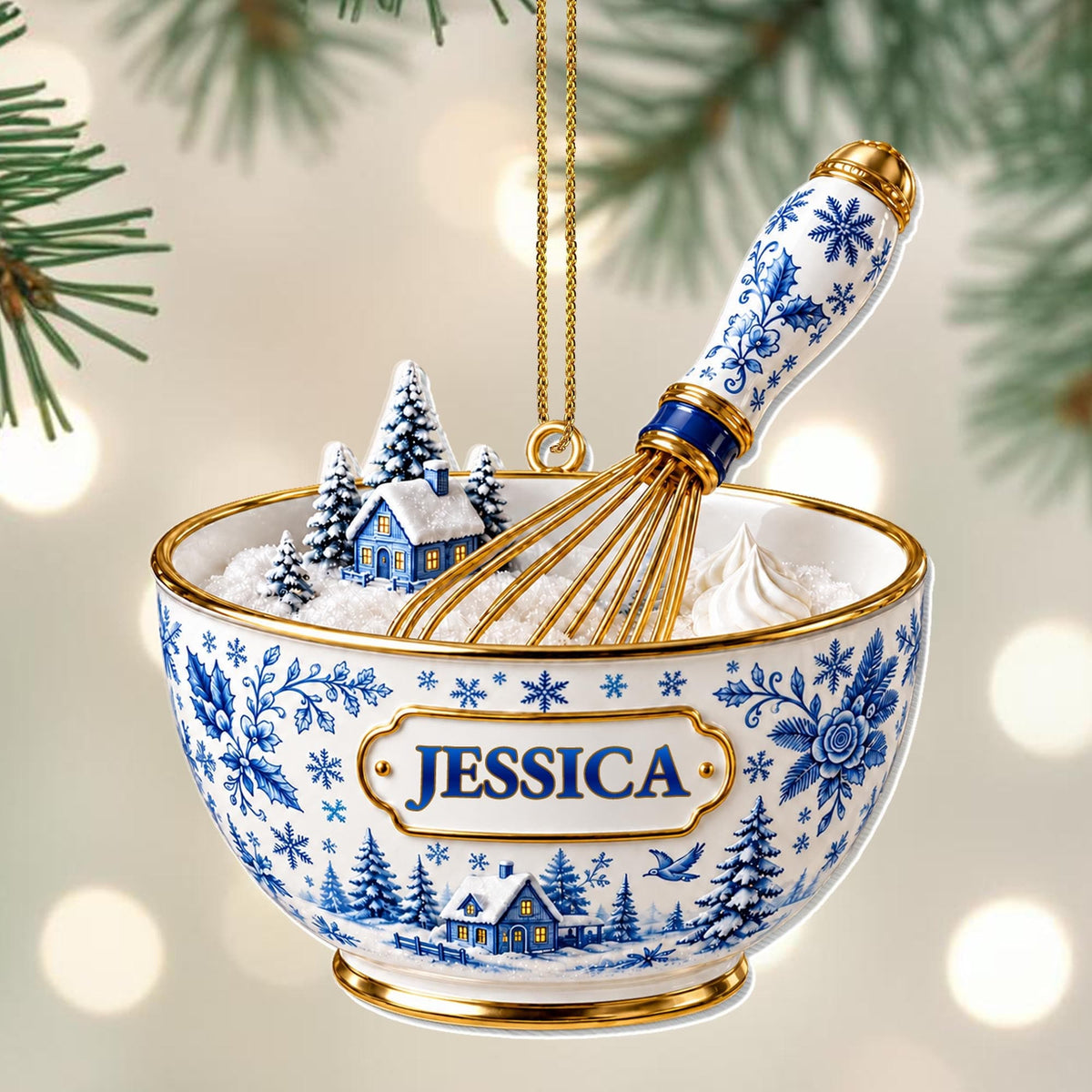 Baking Through The Snow, Acrylic Ornament, Gift For Bakers and Moms - 2