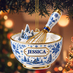 Baking Through The Snow, Acrylic Ornament, Gift For Bakers and Moms - 3