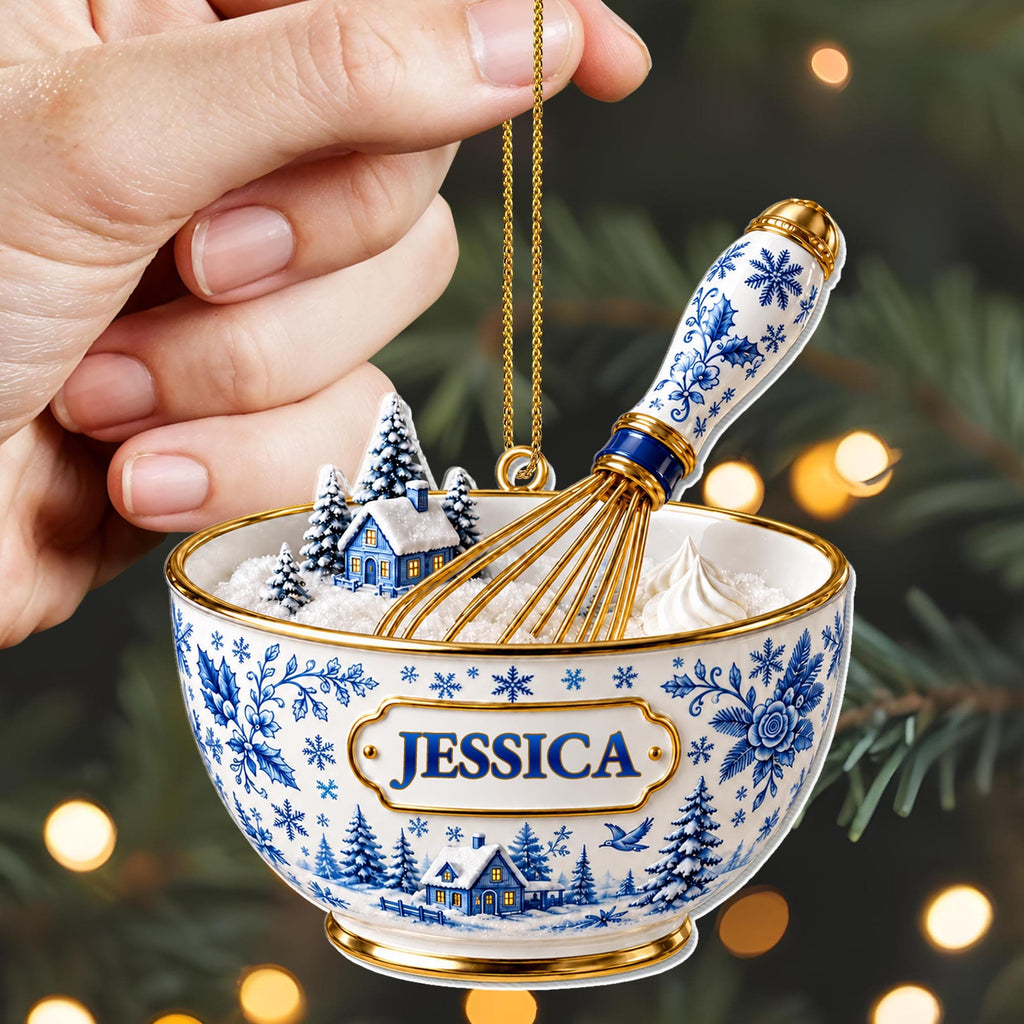 Baking Through The Snow, Acrylic Ornament, Gift For Bakers and Moms - 4