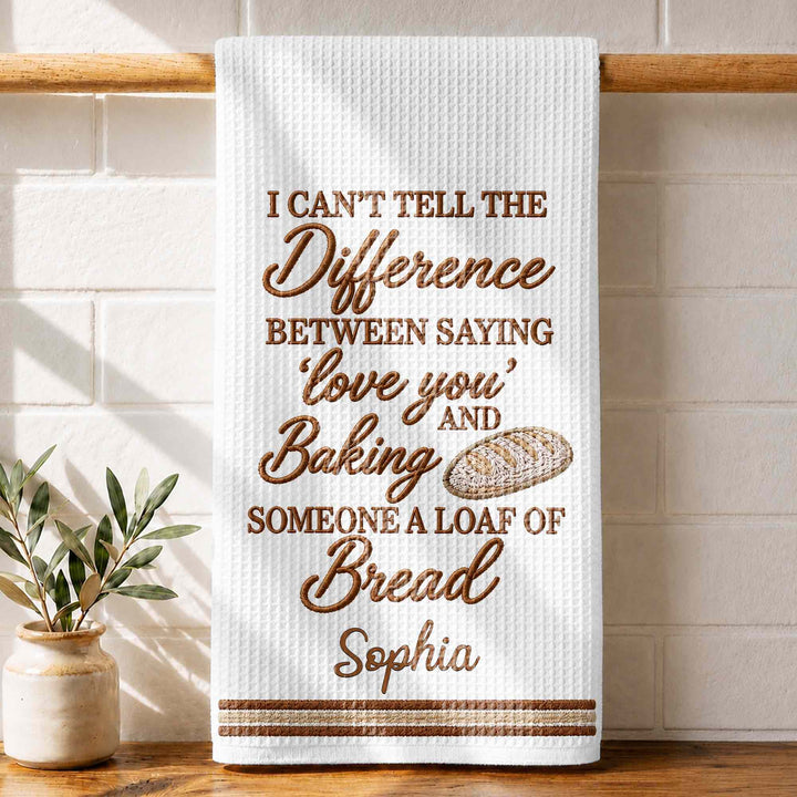 I Can't Tell The Difference, Personalized Kitchen Towel, Gift For Baking Lovers