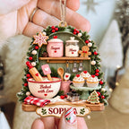 Baked With Love Mixing Bowl, Custom Wood Ornament, Gift For Bakers - 6