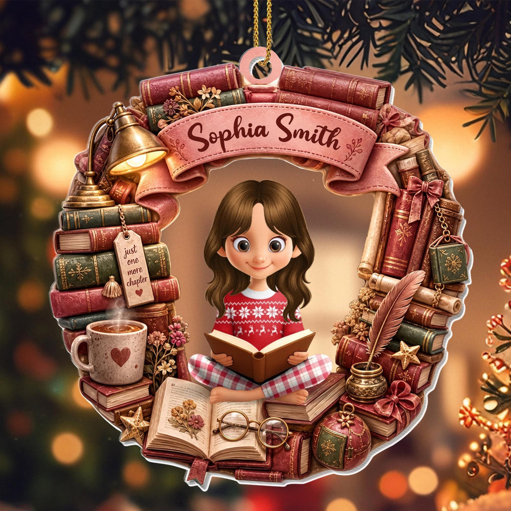 Just One More Chapter, Acrylic Ornament, Gift For Book Lovers - 1