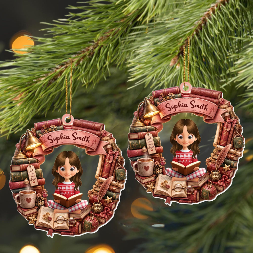 Just One More Chapter, Acrylic Ornament, Gift For Book Lovers - 5