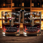 We're Not Getting Old, Personalized Whiskey Glass, Gift For Besties - 2