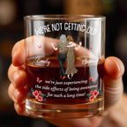We're Not Getting Old, Personalized Whiskey Glass, Gift For Besties - 6