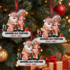 Growing Old Together, Personalized 3D Relief White Acrylic Ornament, Gift For Couples - 4