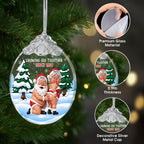 Growing Old Together, Personalized Glass Ornament, Gift For Couples - 7