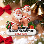 Growing Old Together, Custom Wood Ornament, Gift For LGBT Couples - 6
