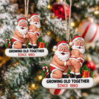 Growing Old Together, Custom Wood Ornament, Gift For LGBT Couples - 7