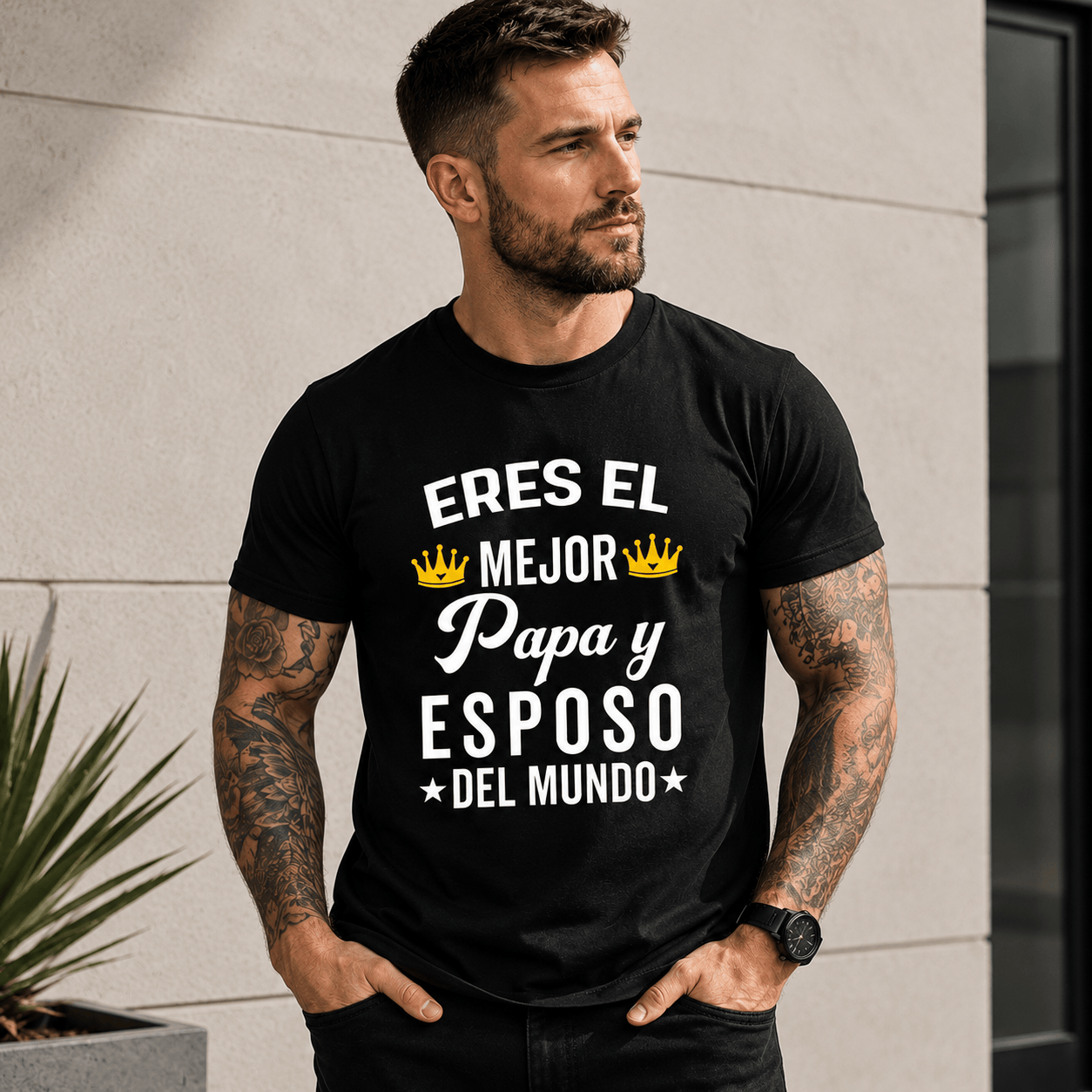 Cotton Spanish Father's Day Graphic Tee Regalos Para Papa Casual Short Sleeve Couple T Shirt Gift Tops