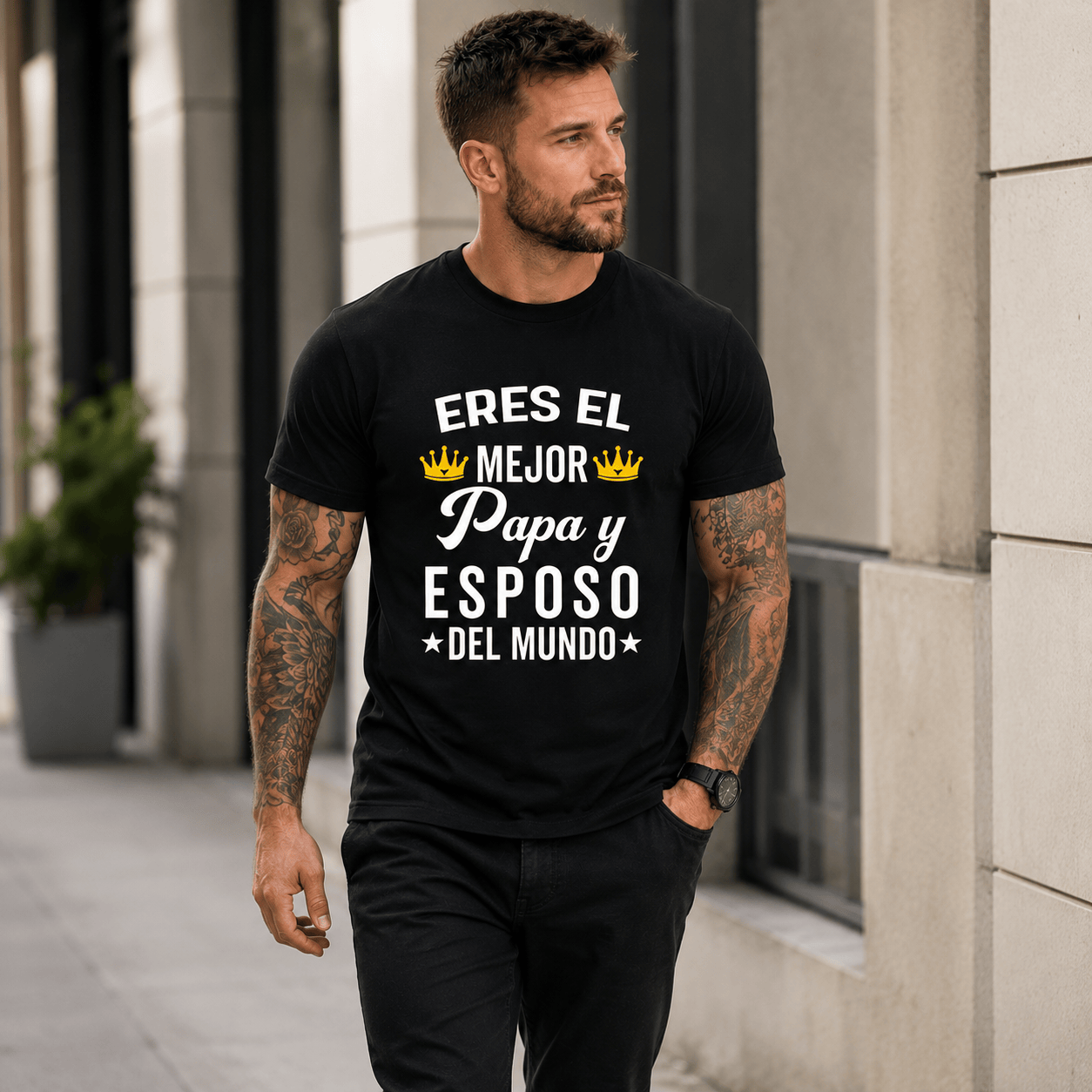 Cotton Spanish Father's Day Graphic Tee Regalos Para Papa Casual Short Sleeve Couple T Shirt Gift Tops