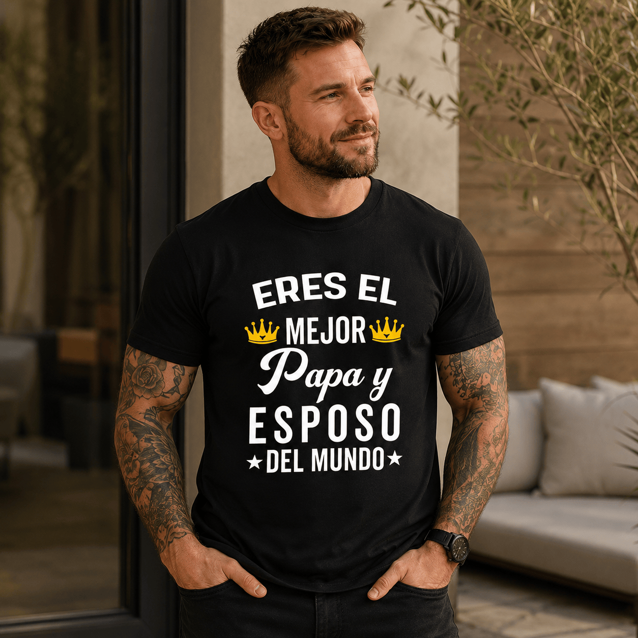 Cotton Spanish Father's Day Graphic Tee Regalos Para Papa Casual Short Sleeve Couple T Shirt Gift Tops