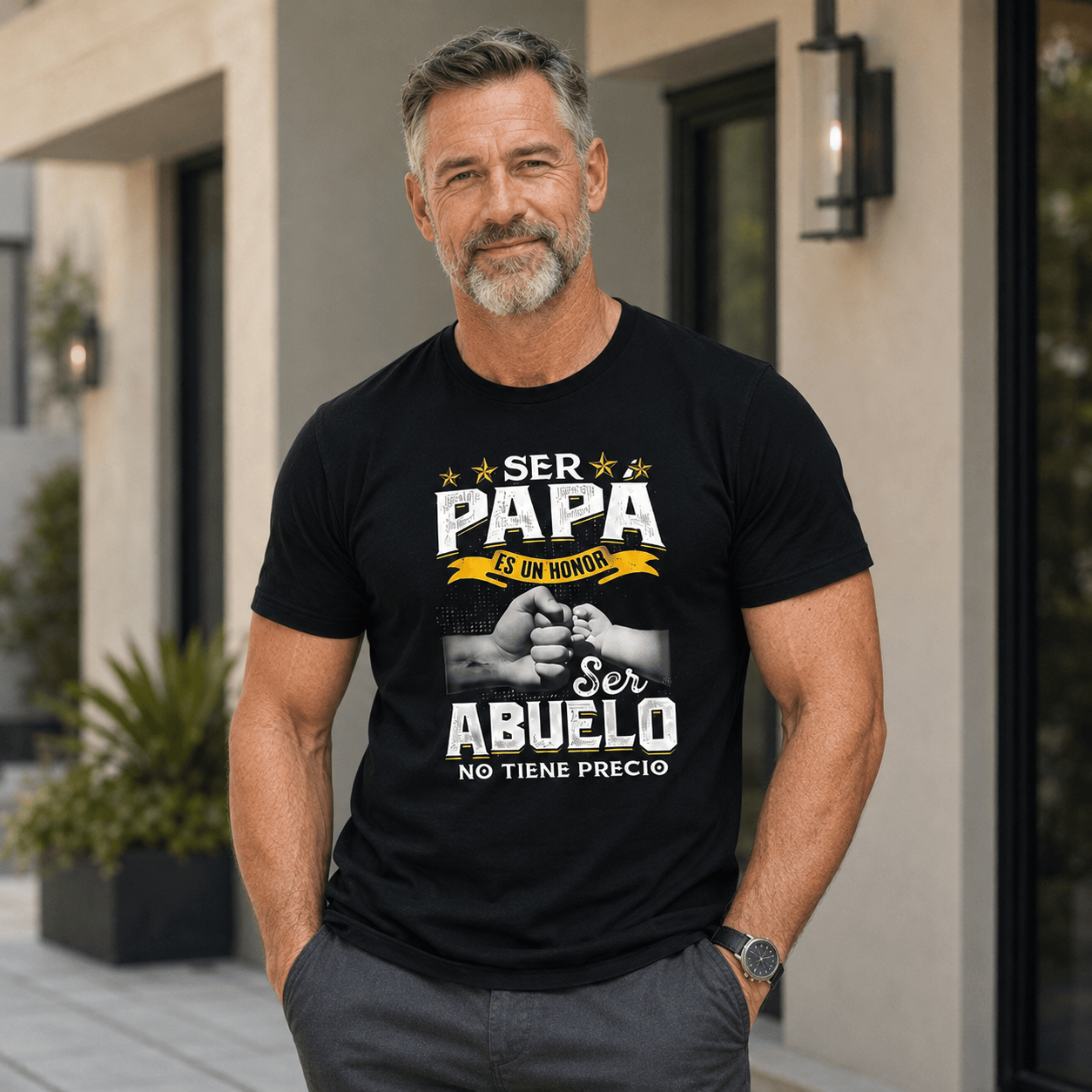 Ser Papa Es Un Honor Ser Abuelo Spanish Graphic Tee Funny Grandpa Cotton T Shirt Casual Men Gift Top