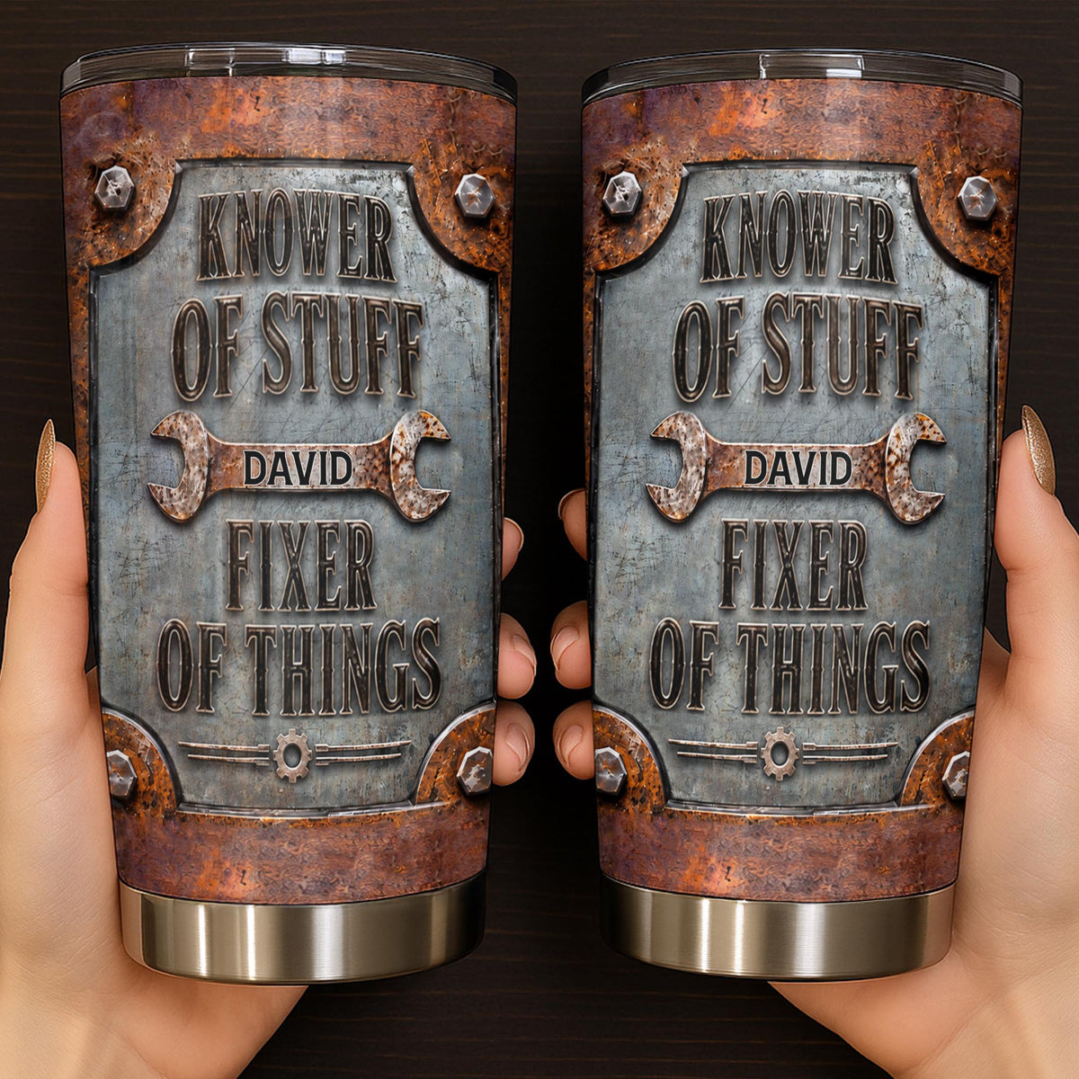 Knower Of Stuff Fixer Of Things, 20oz Tumbler, Gift For Dad And Fixers - 3