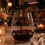 To My Daughter, Personalized Stemless Wine Glass, Gift For Daughter - 4