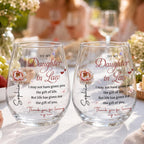 To My Daughter In Law Personalized Wine Glass, Gift For Daughter In Law - 3
