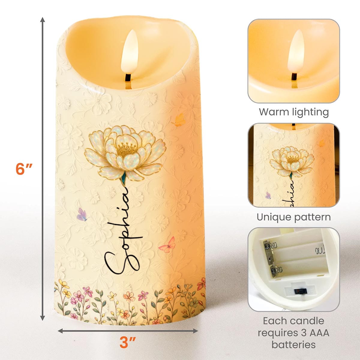 To My Daughter In Law Gift Of You, Personalized LED Candle, For Her - 3