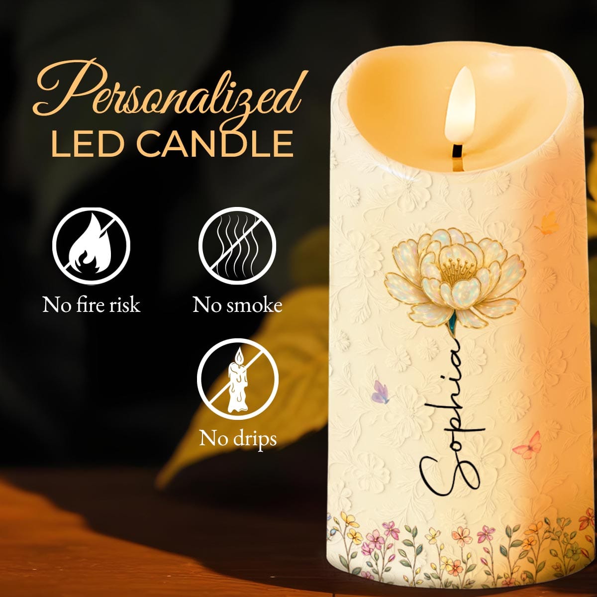 To My Daughter In Law Gift Of You, Personalized LED Candle, For Her - 4