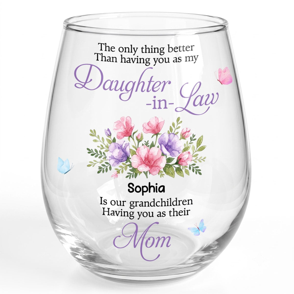 Daughter In Law Wine Glass, Gift For Daughter In Law And Mom Lovers - 5
