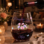Daughter In Law Wine Glass, Gift For Daughter In Law And Mom Lovers - 8