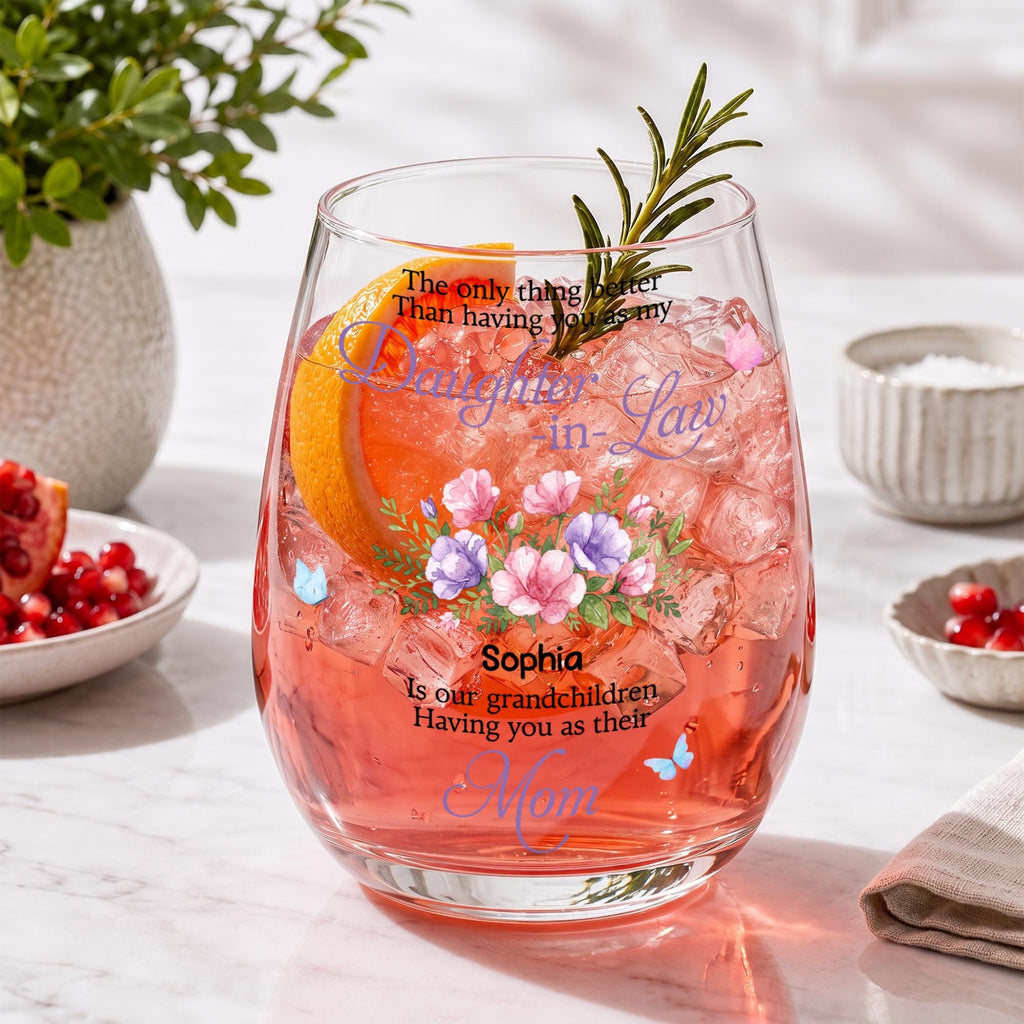 Daughter In Law Wine Glass, Gift For Daughter In Law And Mom Lovers - 10