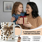 Elegant Leopard Print Bow, Coffee Mug, Gift For Wife and Fashion Lovers - 12