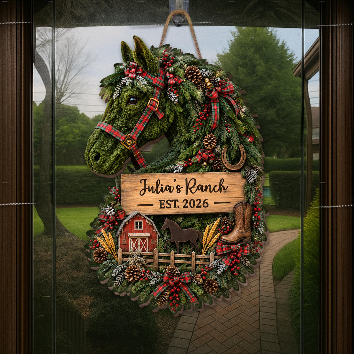 My Ranch, Personalized Custom Shaped Wood Sign, Gift For Horse Lovers - 5