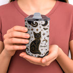 Magical Black Cat Mosaic, 10oz Tumbler, Gift For Cat Lovers - 3