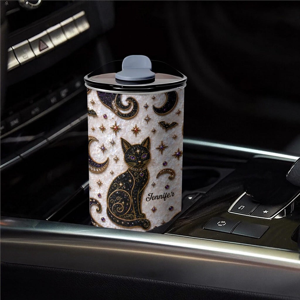 Magical Black Cat Mosaic, 10oz Tumbler, Gift For Cat Lovers - 6