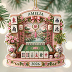 A Life Of Luck Mahjong Table, Acrylic Ornament, Gift For Mahjong Lovers - 3