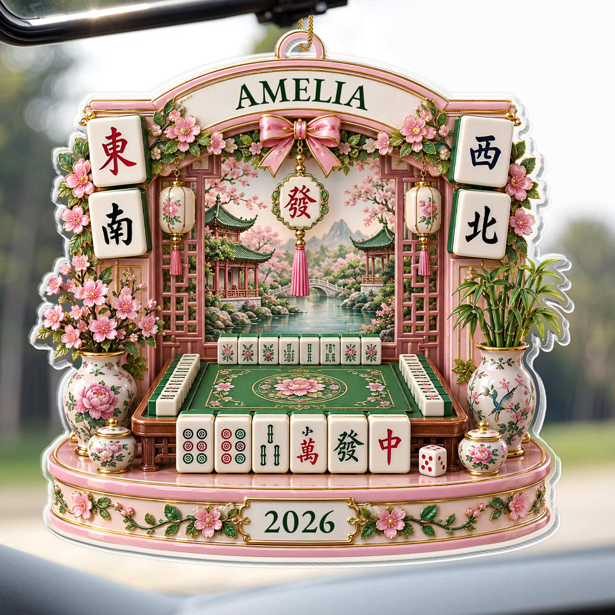 A Life Of Luck Mahjong Table, Acrylic Ornament, Gift For Mahjong Lovers - 6
