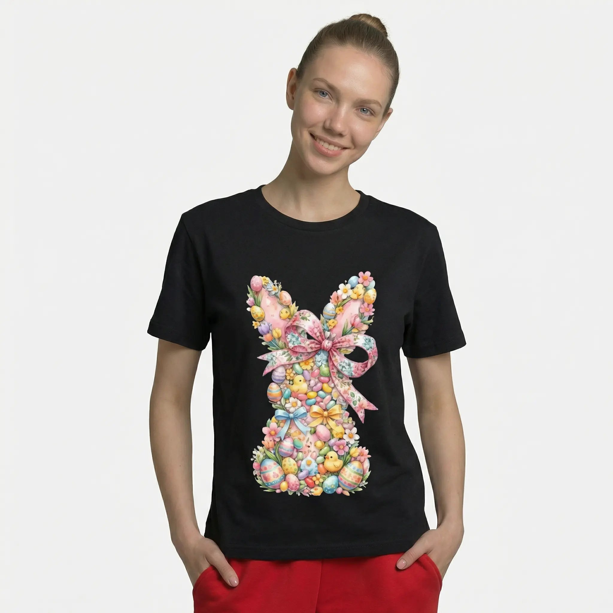 Easter Bunny Bow Graphic Tee