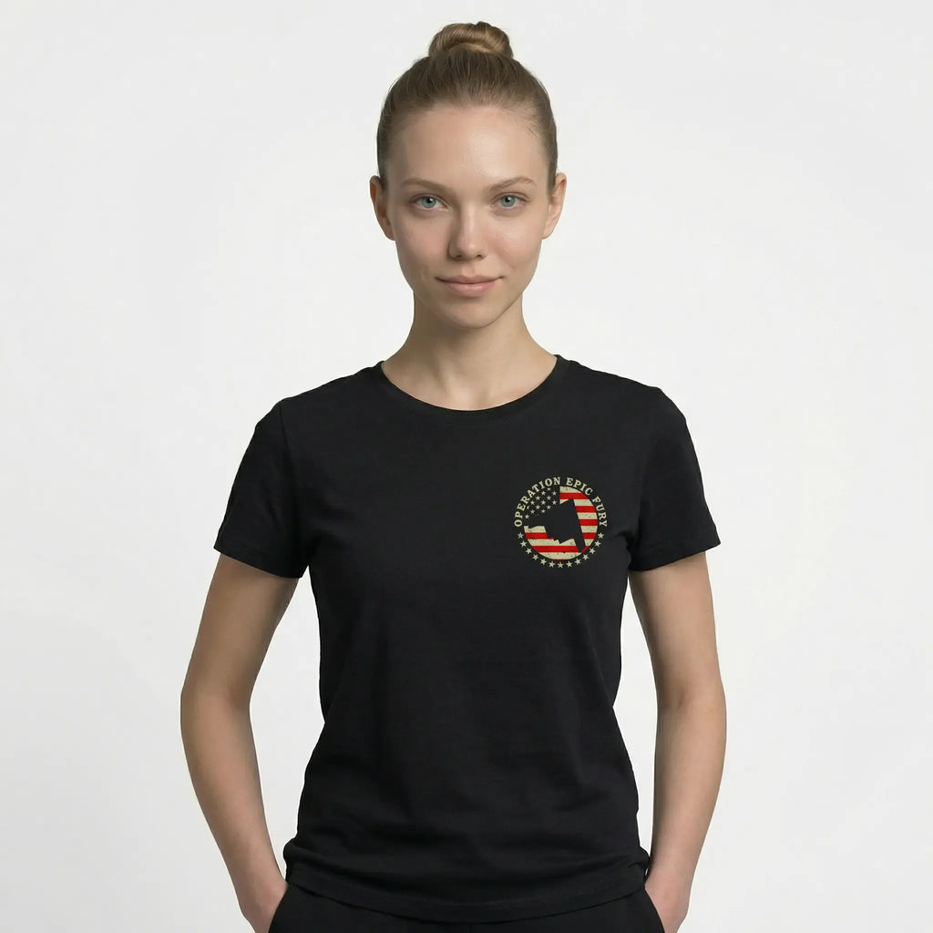 US Air Force B-2 Spirit Patriotic 2-Sided Cotton T-Shirt