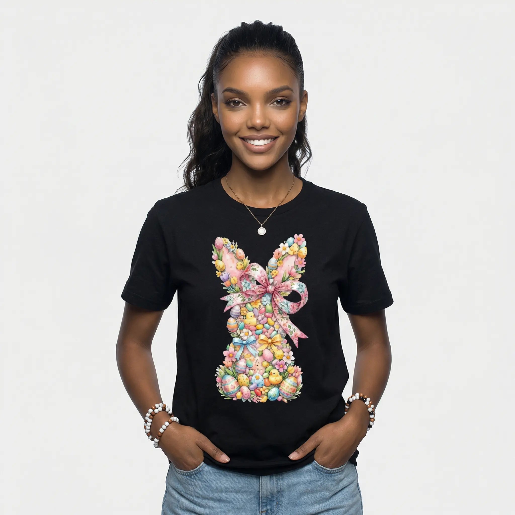 Easter Bunny Bow Graphic Tee