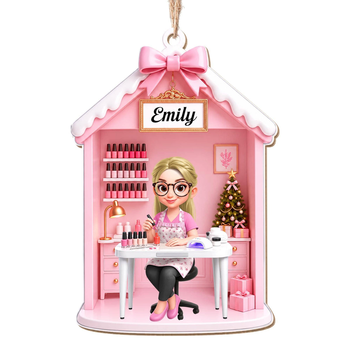 Talented Nail Artist, Acrylic Ornament, Gift For Nail Tech and Besties - 12