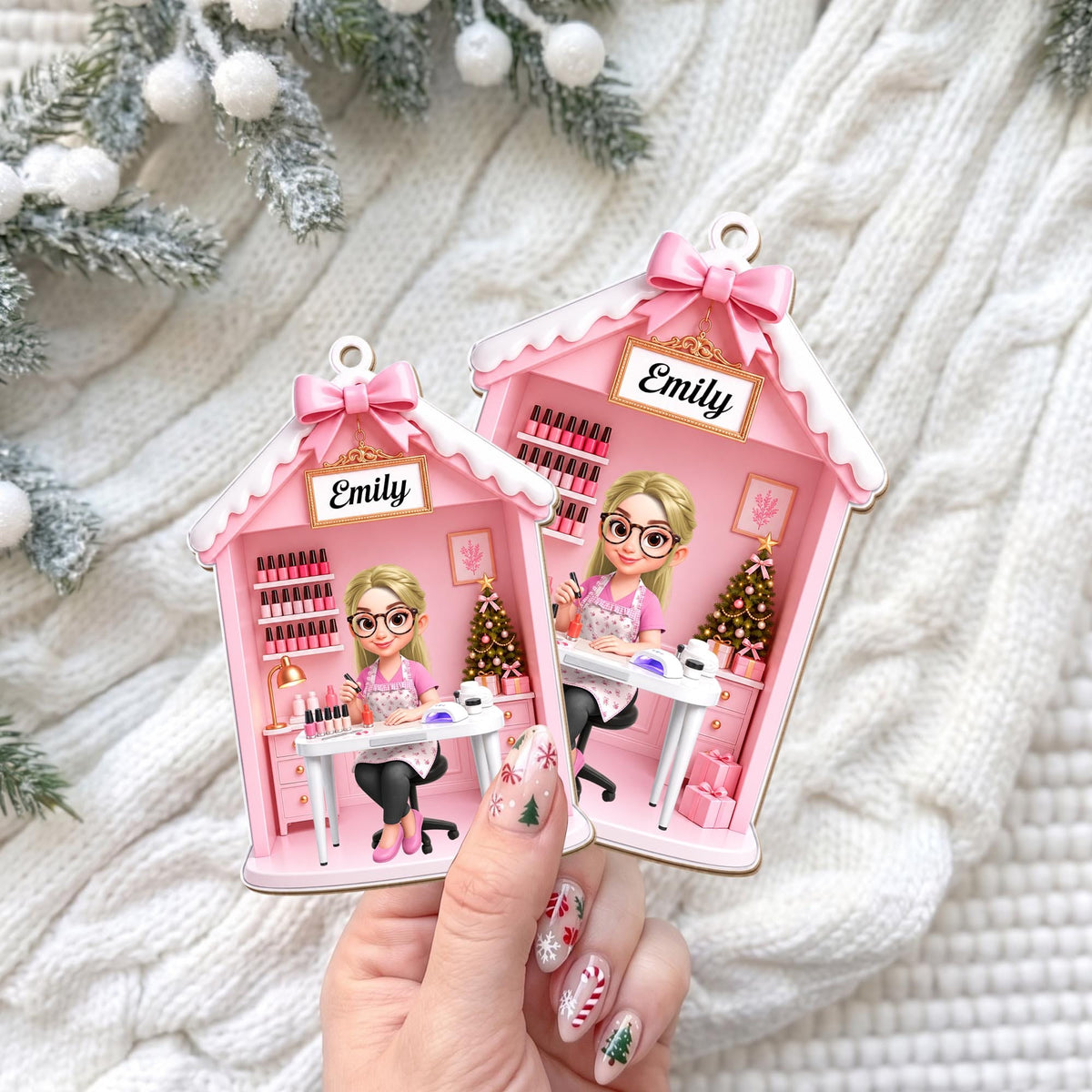 Talented Nail Artist, Acrylic Ornament, Gift For Nail Tech and Besties - 4