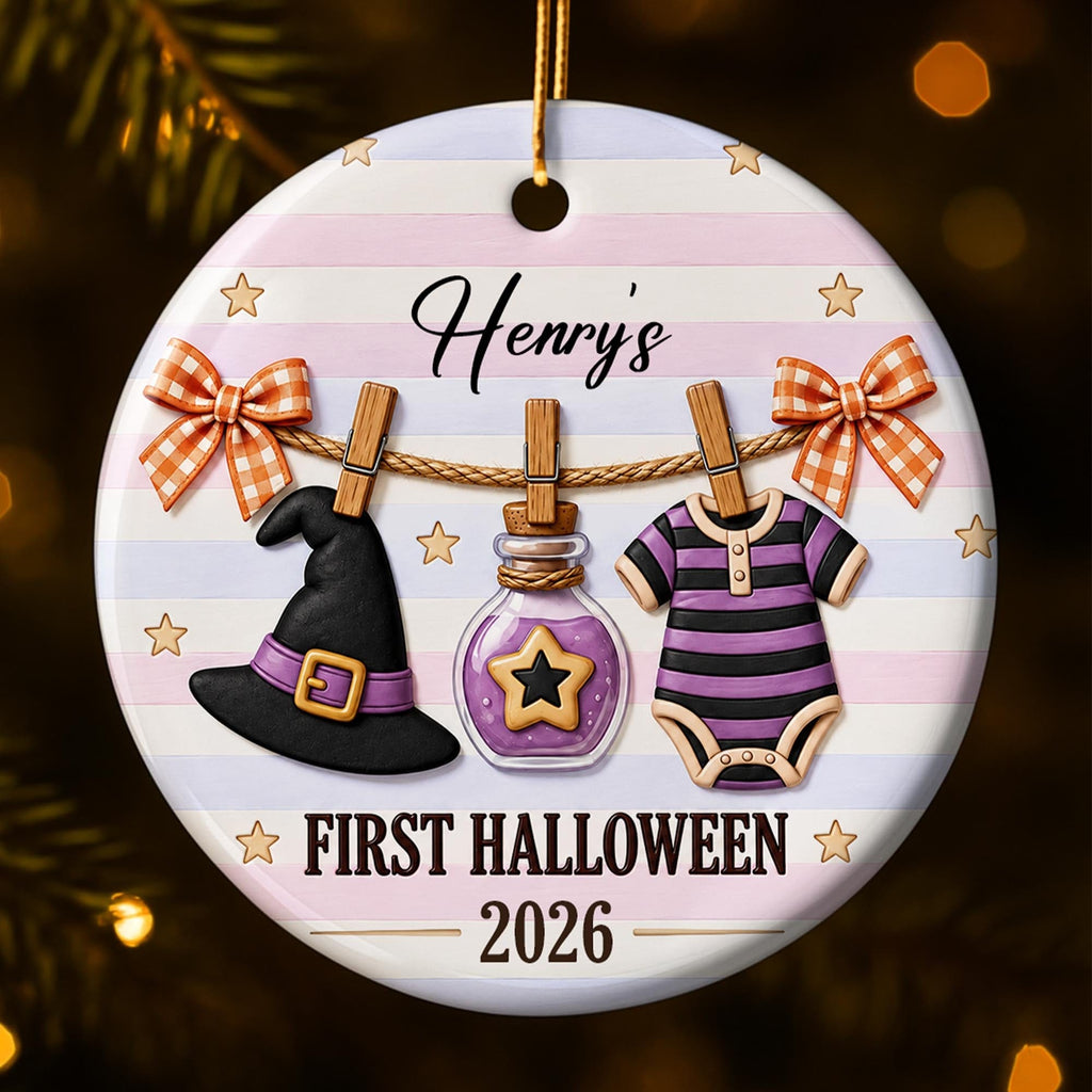 First Halloween, Ceramic Ornament, Gift For New Parents and Baby - 1