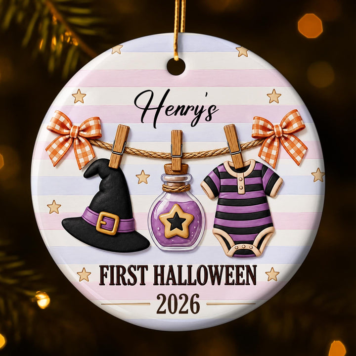 First Halloween, Ceramic Ornament, Gift For New Parents and Baby
