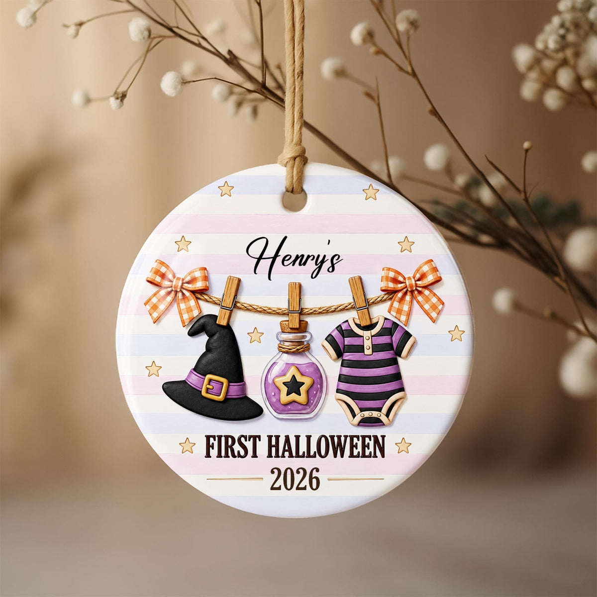 First Halloween, Ceramic Ornament, Gift For New Parents and Baby - 7