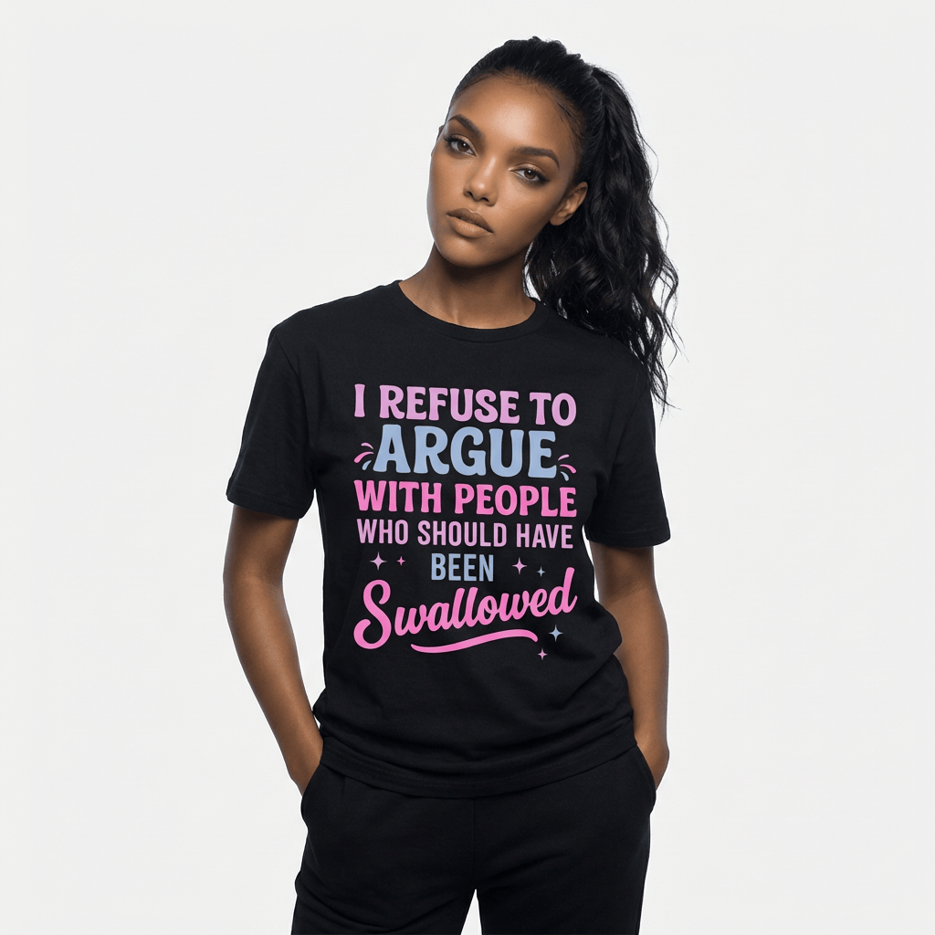 I Refuse To Argue With People Who Should Have Been Swallowed Shirt
