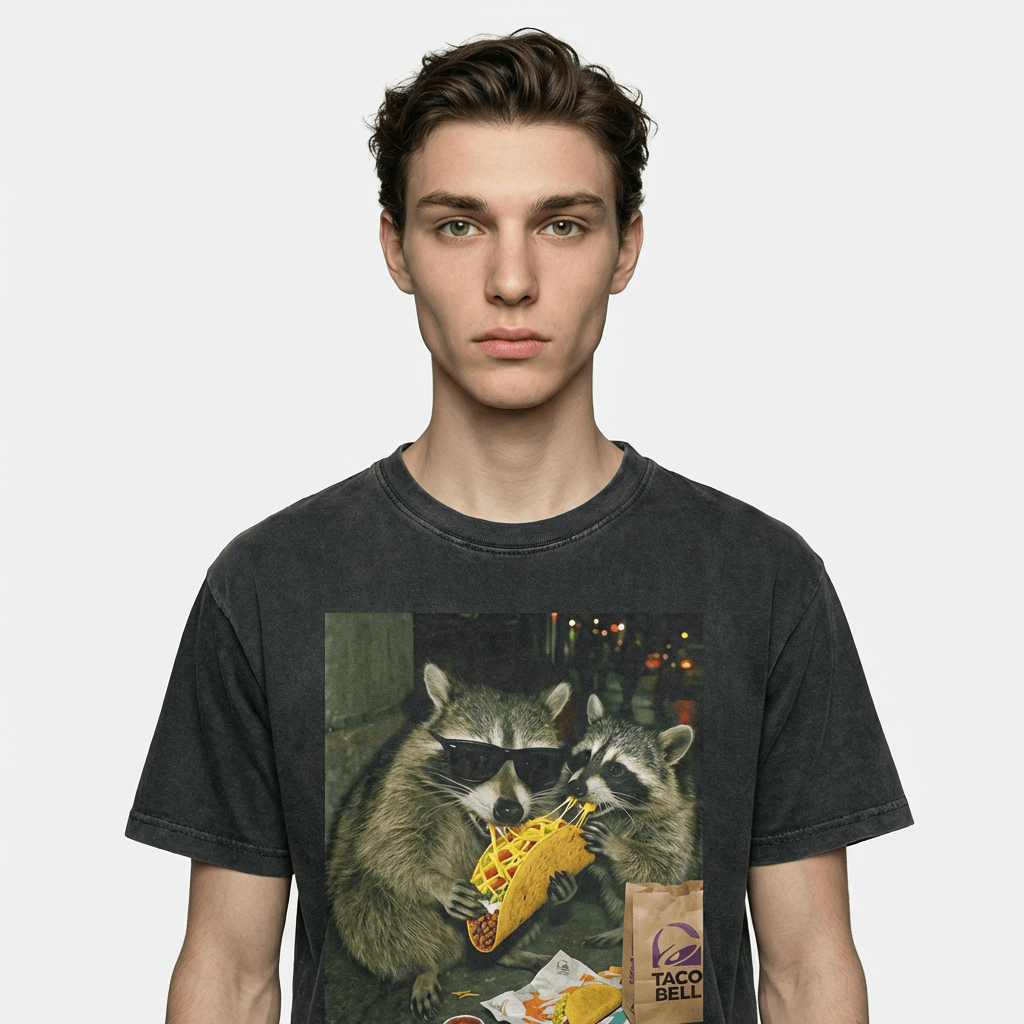 Raccoon Eating Taco T-Shirt