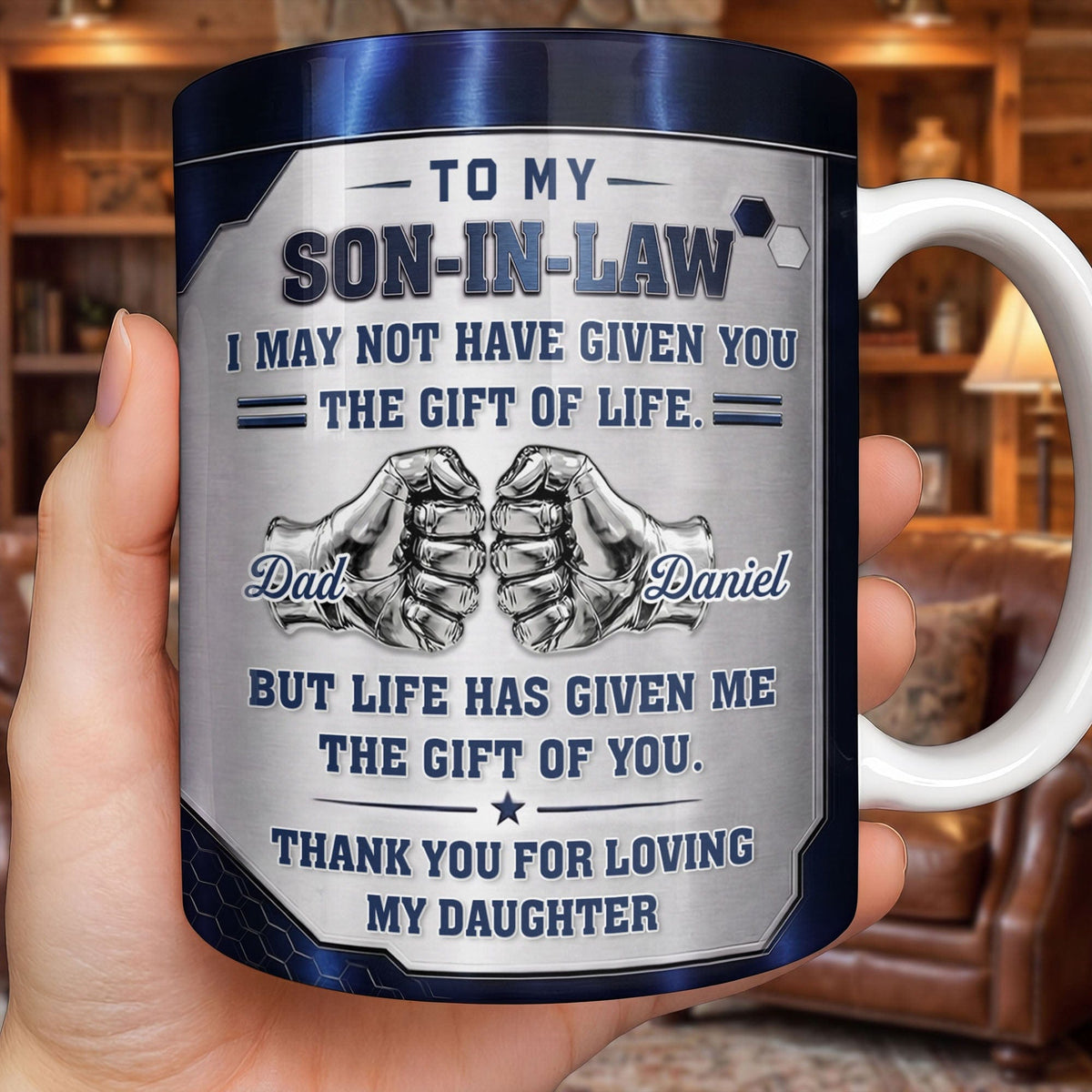 To My Son In Law, Personalized Coffee Mug, Gift for Son In Law - 1
