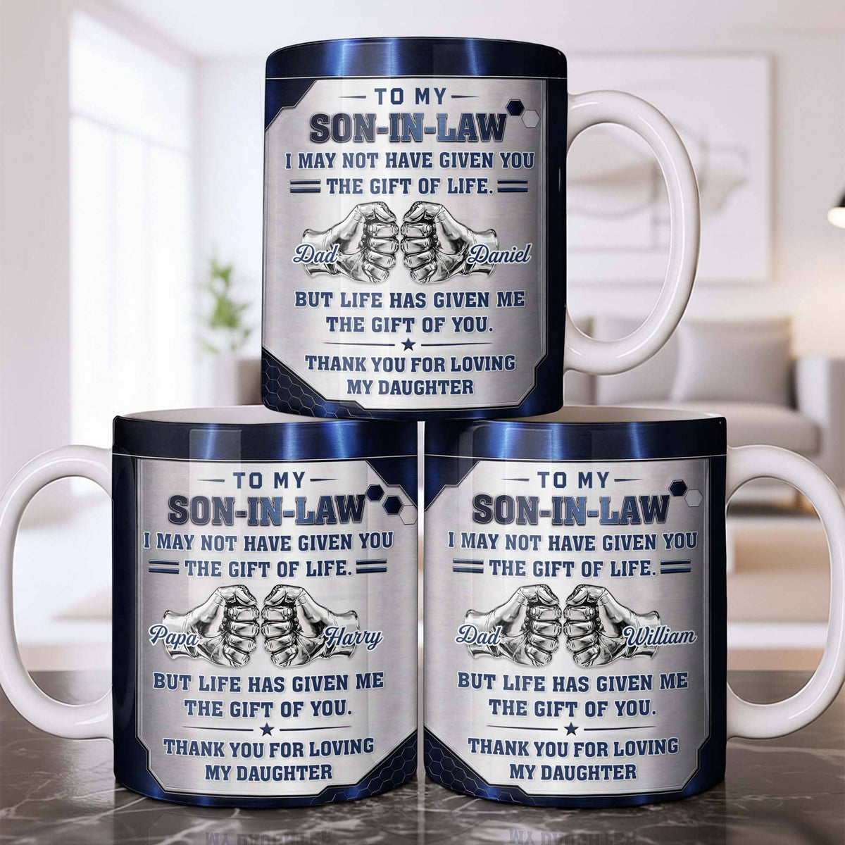 To My Son In Law, Personalized Coffee Mug, Gift for Son In Law - 5