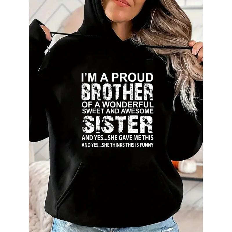100% Cotton Brother Birthday & Xmas Funny T-Shirt Gift from Awesome Sister