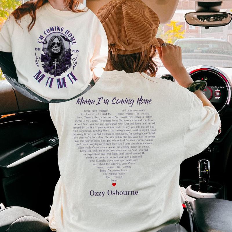 Mama, Im coming home Ozzy Osbourne T-Shirt Casual Streetwear Rock Styles For Fans