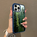 Stained Collage Forest MagSafe Case – Shockproof Silicone Cover for iPhone 17 Pro Max